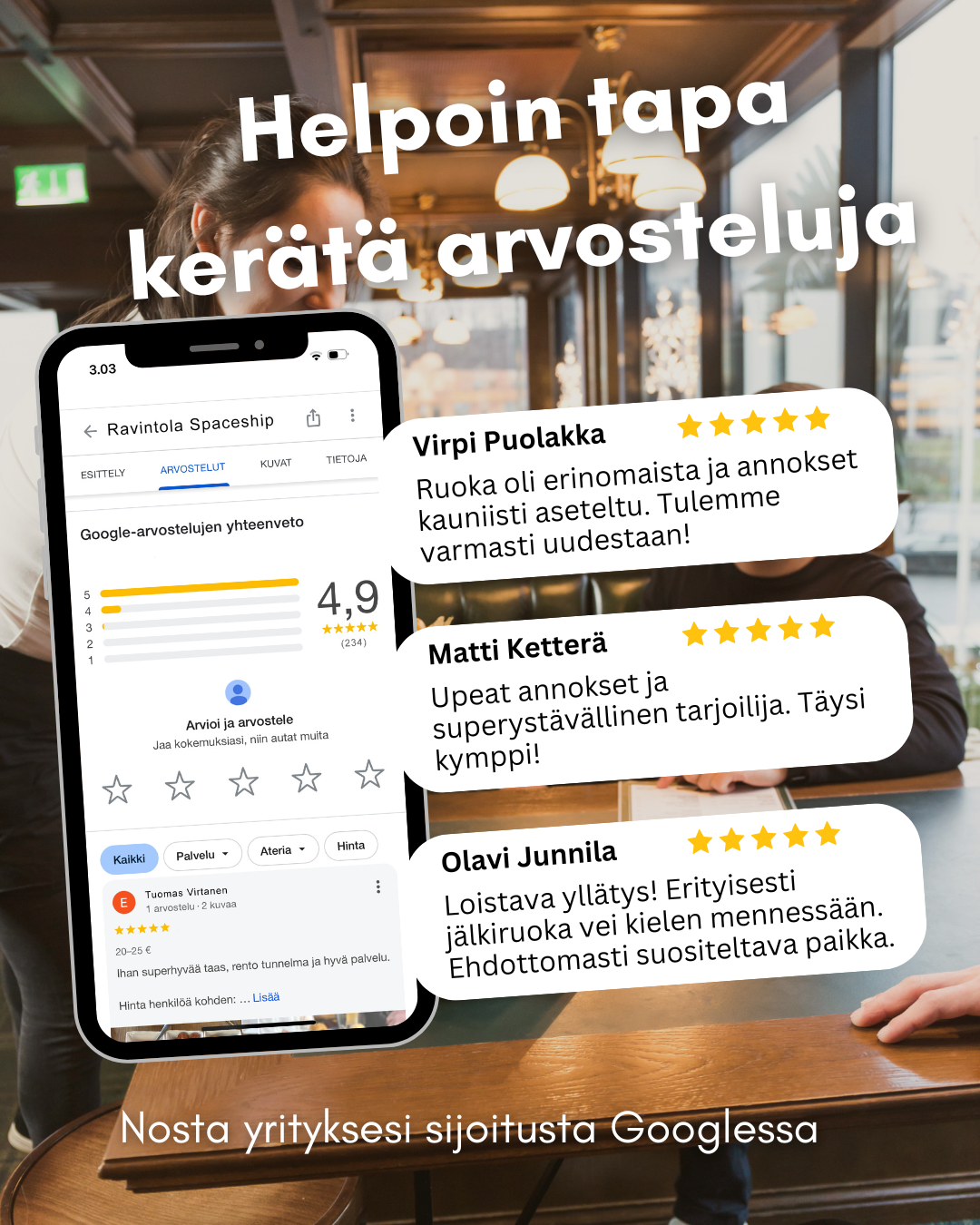 Google arvostelukortti