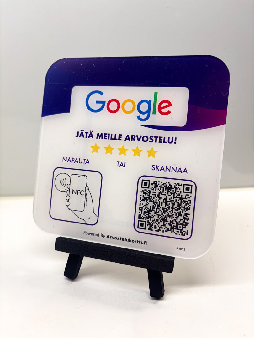 Puinen ständi arvostelukortille