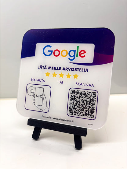 Puinen ständi arvostelukortille